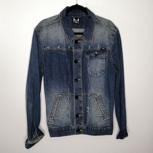 C1RCA Copy Collection Denim Distressed Jean Jacket